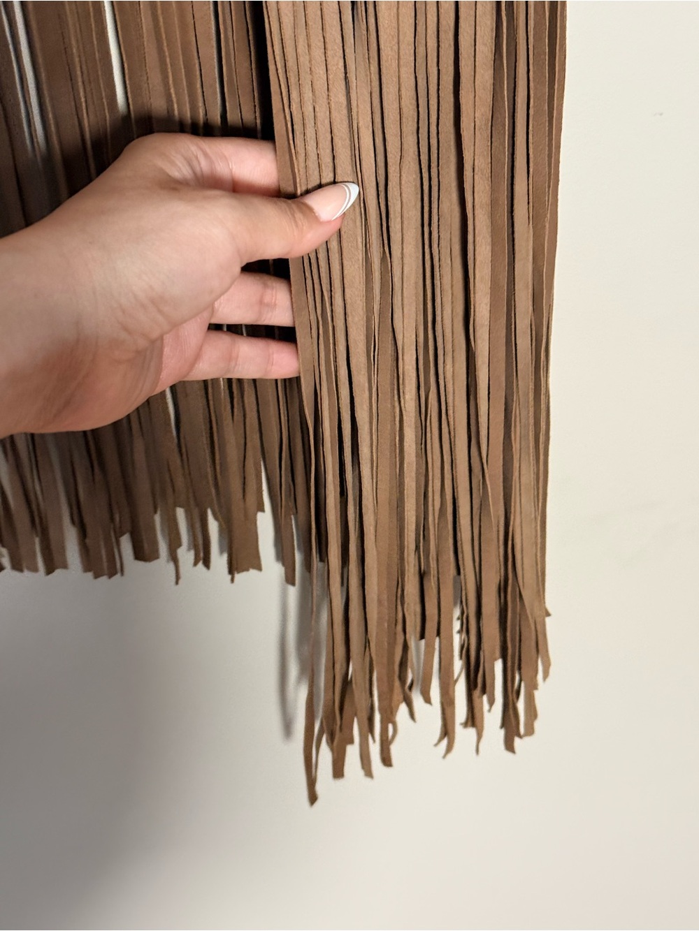Lamarque light brown Suede Sonia Fringe Vest - Picture 8 of 9